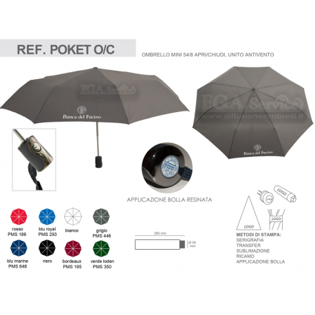 POKET - OMBRELLO MINI PROMOZIONALE PERSONALIZZATO