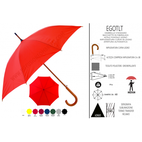 EGOTLT - OMBRELLO CLASSICO PROMOZIONALE PERSONALIZZATO