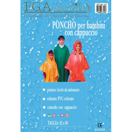 Poncho Waterproof Kids Art. 103