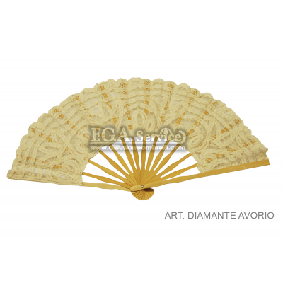 VENTAGLIO IN PIZZO COL. AVORIO ART. DIAMANTE