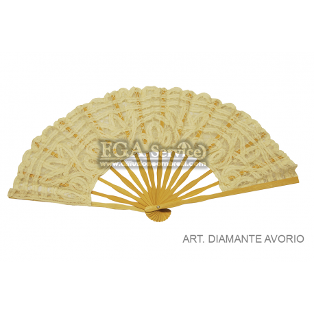VENTAGLIO IN PIZZO COL. AVORIO ART. DIAMANTE