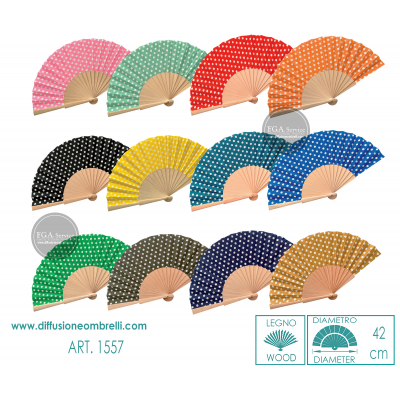 VENTAGLIO LEGNO E TESSUTO FANTASIA POIS ART. 1557