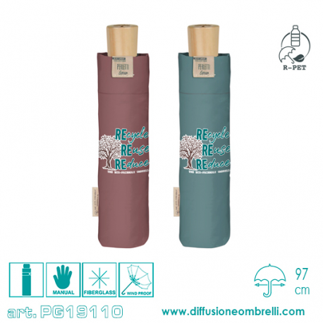 OMBRELLO DONNA MINI MAN. GREEN ART. 19110