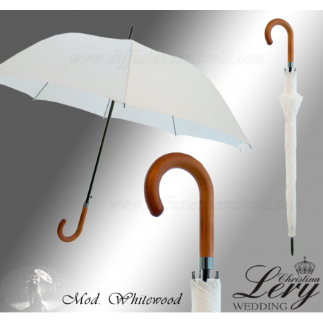 OMBRELLO BIANCO GRANDE AUT. IMP.LEGNO