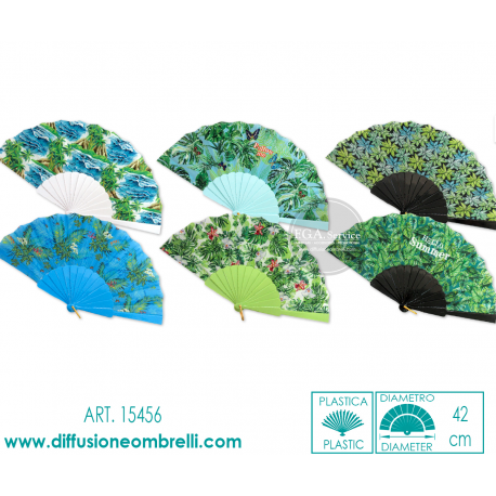 VENTAGLIO PLASTICA FOGLIE ART. 15456