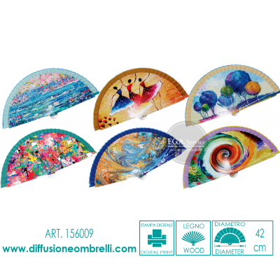 VENTAGLIO LEGNO ASTRATTO ART.156009