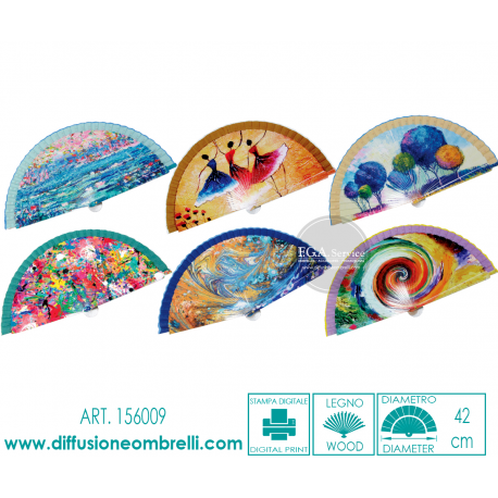 VENTAGLIO LEGNO ASTRATTO ART.156009