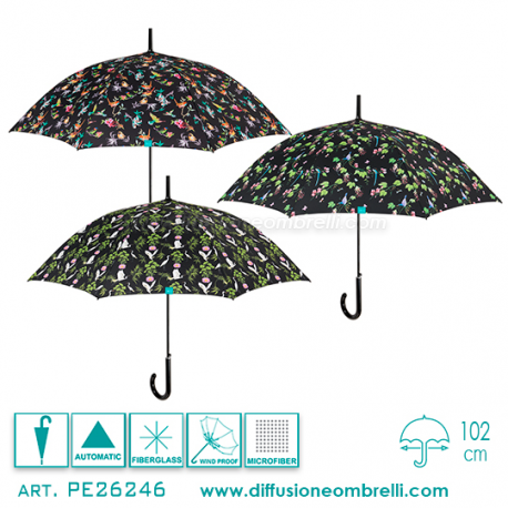 OMBRELLO DONNA CLASSICO AUT. PERLETTI ART. 26246