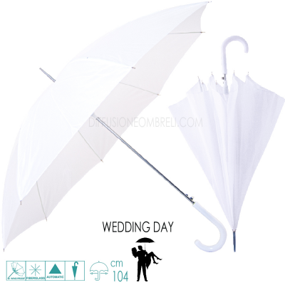 OMBRELLO BIANCO PER EVENTI E CERIMONIE
