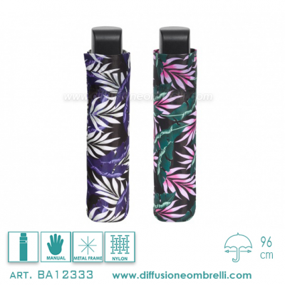 OMBRELLO DONNA PIEGHEVOLE MAN. PERLETTI BASIC 12333