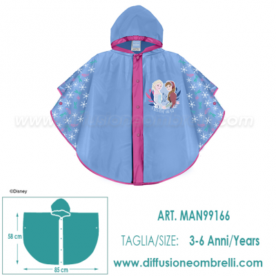 MANTELLINA DA PIOGGIA BIMBA 3/6 ANNI FROZEN II 99166