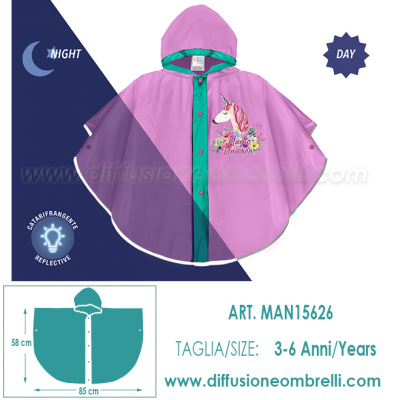 MANTELLINA DA PIOGGIA BIMBA UNICORNO 15626