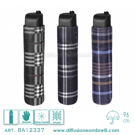OMBRELLO UOMO PIEGHEVOLE MAN. PERLETTI BASIC 12337