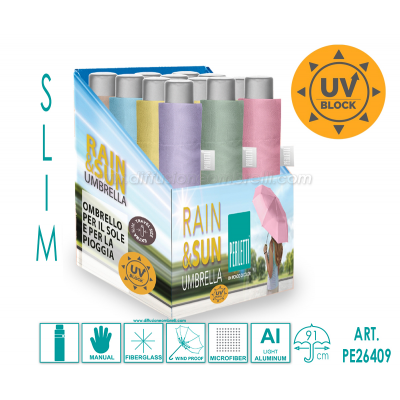 OMBRELLO DONNA PIEGHEVOLE PROT.UV50 PERLETTI ART. 26409