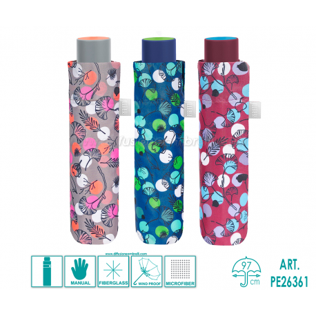 OMBRELLO DONNA PIEGHEVOLE MAN. PERLETTI ART. 26361