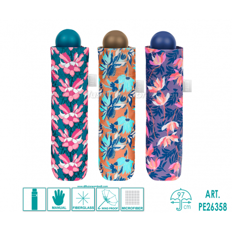 OMBRELLO DONNA PIEGHEVOLE MAN. PERLETTI ART. 26358