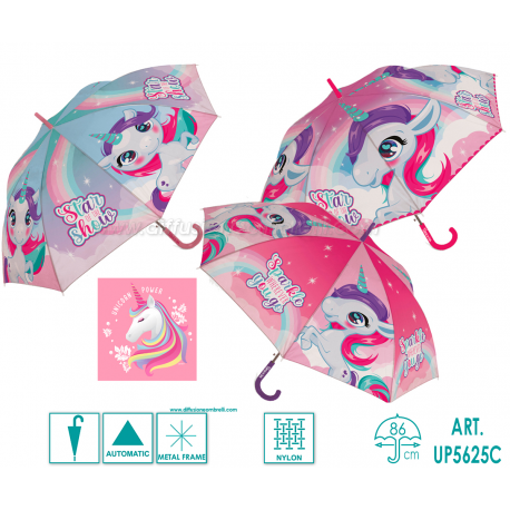 OMBRELLO UNICORNO BIMBA AUT. ART. 5625C