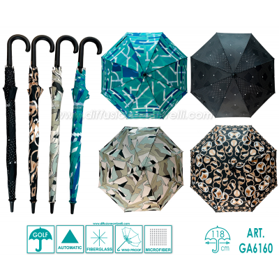 OMBRELLO DONNA GOLF AUT. FANTASIA I CAPOLAVORI ART. 6160