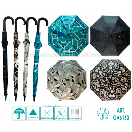 OMBRELLO DONNA GOLF AUT. FANTASIA I CAPOLAVORI ART. 6160