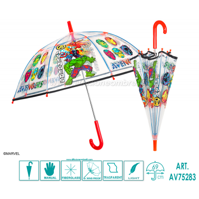OMBRELLO BIMBO AVENGERS LUNGO MAN. ART. 75283