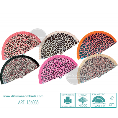 VENTAGLIO LEGNO STAMPA DIGITALE ANIMALER ART. 156035