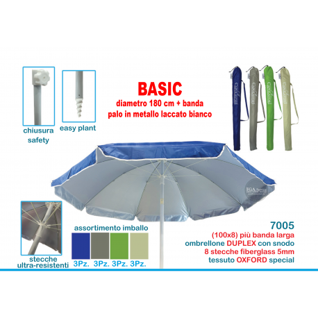 OMBRELLONE SOLE BASIC METALLO ART. 7005