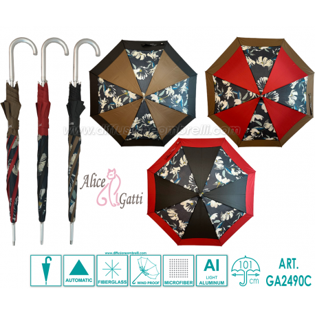 OMBRELLO DONNA CLASSICO ALLUMINIO AUT. ALICE GATTI ART. 2494