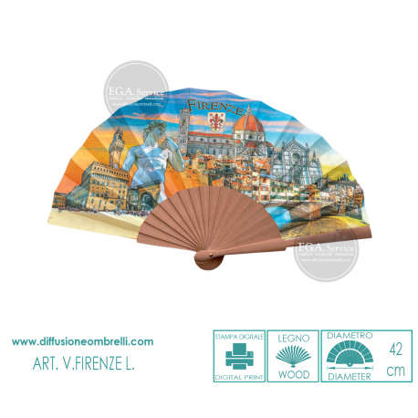 VENTAGLIO LEGNO SOUVENIR FIRENZE