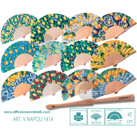 VENTAGLIO SOUVENIR FANTASIA LIMONI - NAPOLI