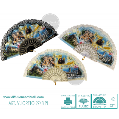 VENTAGLIO SOUVENIR LORETO PLASTICA
