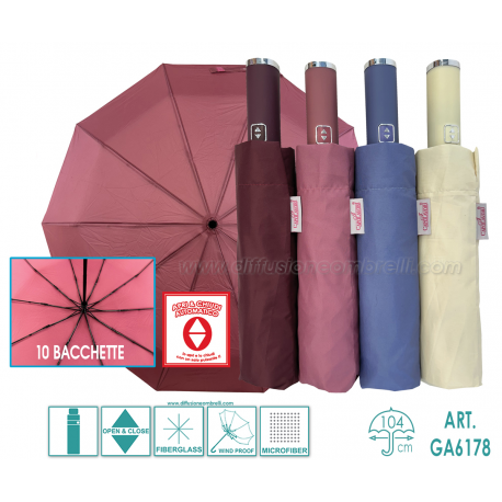 OMBRELLO DONNA A/C 10 STECCHE UNITO I CAPOLAVORI ART. 6178