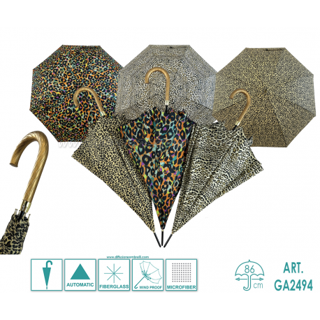OMBRELLO DONNA CLASSICO AUT. ANIMALIER ART. 2494