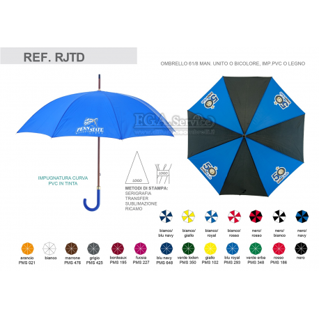 RJTD - OMBRELLO CLASSICO PROMOZIONALE PERSONALIZZATO