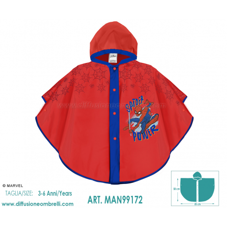 MANTELLA PVC ANTIPIOGGIA SPIDERMAN ART. 99172