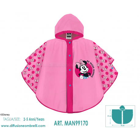 MANTELLA PVC ANTIPIOGGIA MINNIE ART. 99170