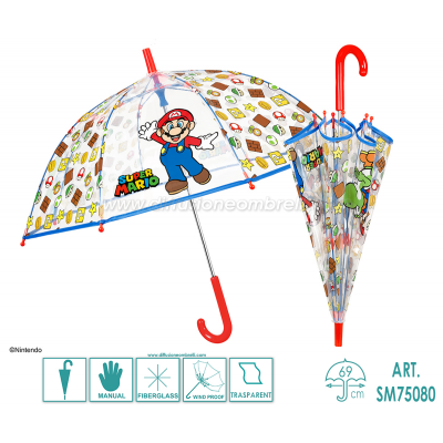 OMBRELLO SUPER MARIO LUNGO MAN. ART. 75080