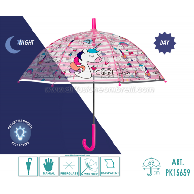 OMBRELLO BIMBA LUNGO MAN. UNICORNO ART. 15659