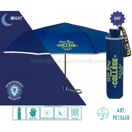 OMBRELLO RAGAZZO PIEGHEVOLE MAN. PERLETTI KIDS ART. 15658