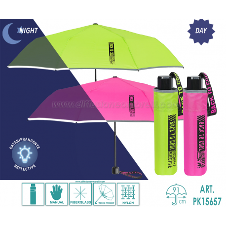 OMBRELLO UNISEX PIEGHEVOLE MAN. PERLETTI KIDS ART. 15657