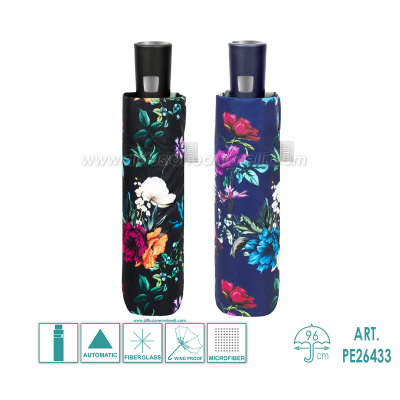 OMBRELLO DONNA PIEGHEVOLE AUT. PERLETTI TIME ART. 26433