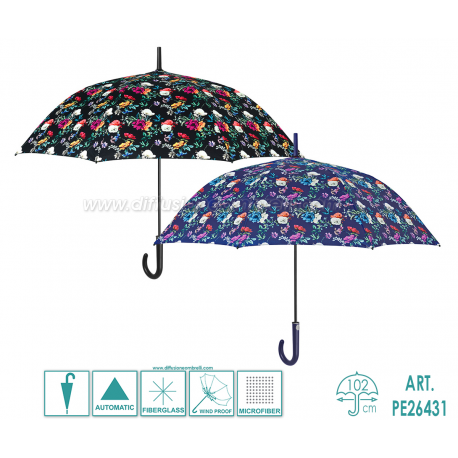 OMBRELLO DONNA CLASSICO AUT. PERLETTI TIME ART. 26431