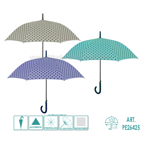 OMBRELLO DONNA CLASSICO AUT. PERLETTI TIME ART. 26425