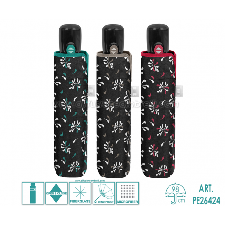 OMBRELLO DONNA APRI-CHIUDI PERLETTI TIME ART. 26424