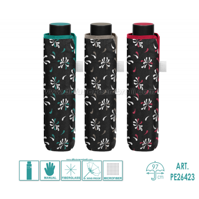 OMBRELLO DONNA PIEGHEVOLE MAN. PERLETTI TIME ART.26423