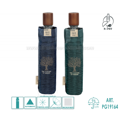 OMBRELLO UOMO PIEGHEVOLE AUT. PERLETTI GREEN ART. 19164