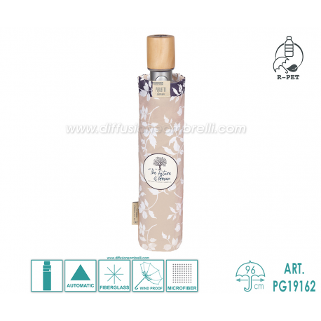 OMBRELLO DONNA PIEGHEVOLE AUT. PERLETTI GREEN ART. 19162