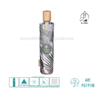 OMBRELLO DONNA PIEGHEVOLE AUT. PERLETTI GREEN ART. 19158