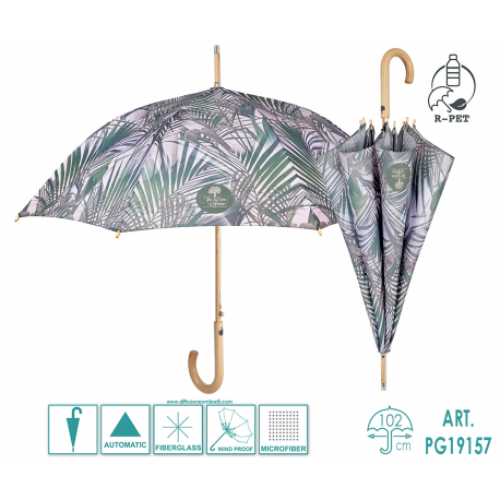OMBRELLO DONNA CLASSICO AUT. PERLETTI GREEN ART. 19157