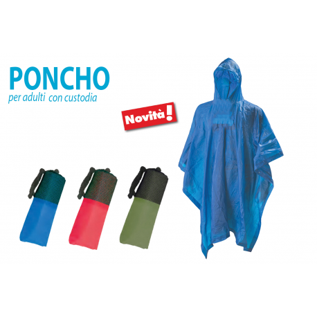 PONCHO ADULTI IMPERMEABILE CON CUSTODIA ART. 120