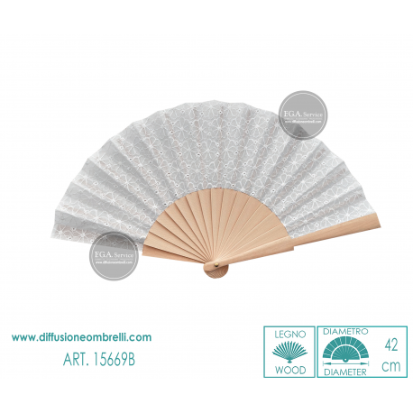 VENTAGLIO LEGNO E PIZZO SANGALLO ART. 15669B